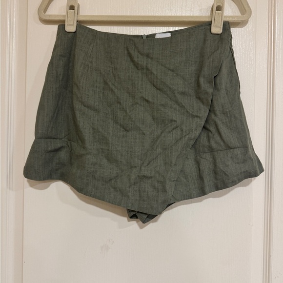 Princess Polly Pants - Princess Polly olive green wrap skort​​​​​​​​